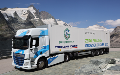 DAF CF Electric truck on the Grossglockner High Alpine Road